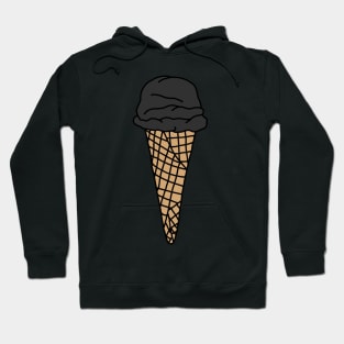 charcoal ice cream, black goth ice cream Hoodie